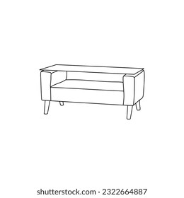 Table icon Furniture line art vector, minimalist illustration design