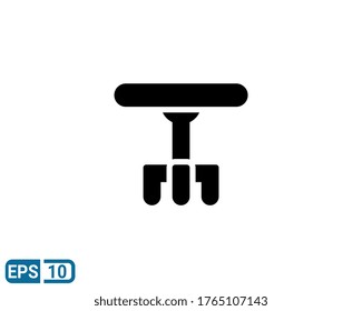 icono de tabla en estilo glifo aislado en fondo blanco. EPS 10