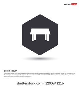 Table Icon Hexa White Background icon template - Free vector icon