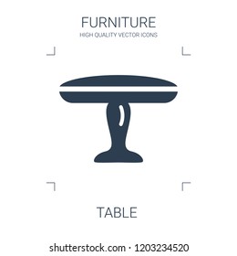 table icon. high quality filled table icon on white background. from furniture collection flat trendy vector table symbol. use for web and mobile
