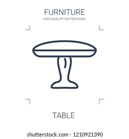 table icon. high quality line table icon on white background. from furniture collection flat trendy vector table symbol. use for web and mobile