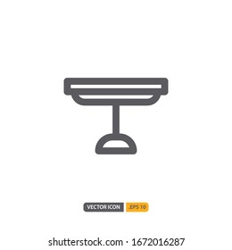 table icon isolated on white background. for your web site design, logo, app, UI. Vector graphics illustration and editable stroke. EPS 10.