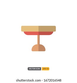 table icon isolated on white background. for your web site design, logo, app, UI. Vector graphics illustration and editable stroke. EPS 10.