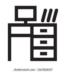 table icon isolated sign symbol vector illustration - high quality black style vector icons
