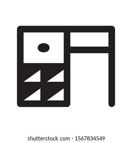 table icon isolated sign symbol vector illustration - high quality black style vector icons
