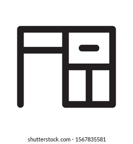 table icon isolated sign symbol vector illustration - high quality black style vector icons
