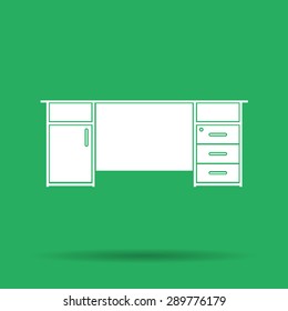 table icon, isolated vector eps 10 illustration