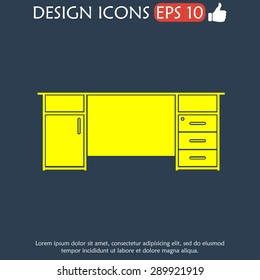 table icon, isolated vector eps 10 illustration