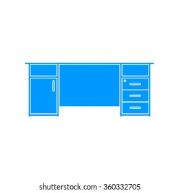 table icon, isolated vector eps 10 illustration