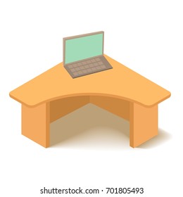Table icon. Isometric illustration of table vector icon for web