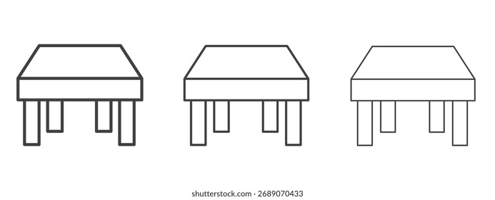 Ícone de tabela na coleção Estilo Line Art para Design