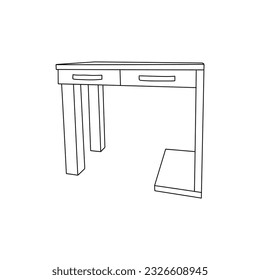 Table icon line minimalist interior design, illustration vector Design Template, suitable for your company
