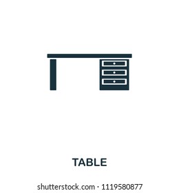 Table icon. Line style icon design. UI. Illustration of table icon. Pictogram isolated on white. Ready to use in web design, apps, software, print.