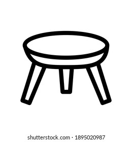 logotipo de icono de tabla o ilustración con diseño vectorial de estilo de trazo de contorno. uso perfecto para web, aplicación móvil, patrón, diseño, etc.