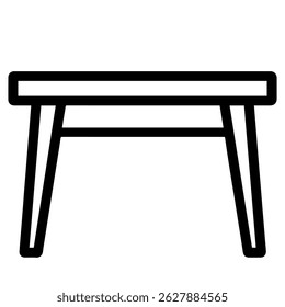 Ícone de tabela no vetor de plano de fundo branco
Ícone de vetor artigos domésticos home
