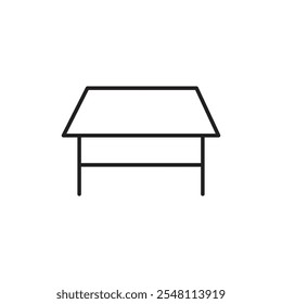 Table icon Outline set in black and white color