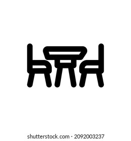 table icon with outline style vector for your web design, logo, UI. illustration