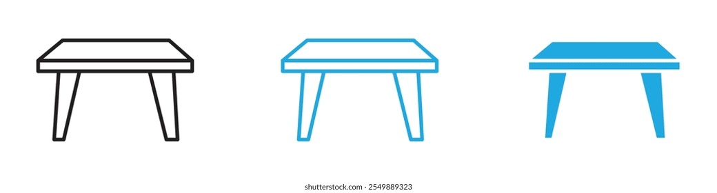 Conjunto de líneas de Vector de esquema de icono de tabla