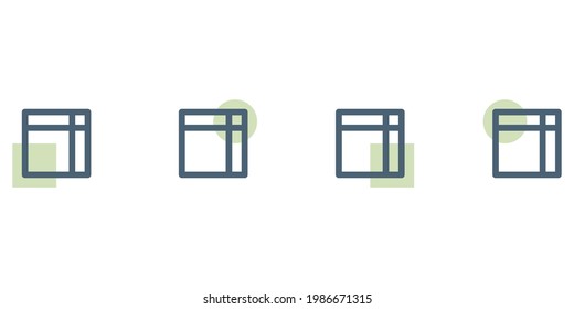 Juego de iconos de tabla para aplicaciones, sitios web, aplicaciones móviles, anuncios, presentaciones y muchos más. Se puede editar y cambiar el tamaño.