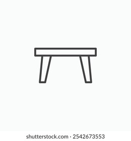 Table icon set in black color