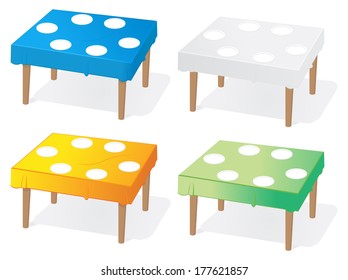 Table Icon Set - Illustration