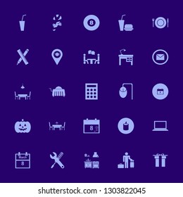 table icon set with laptop, soda and talking people vector illustration