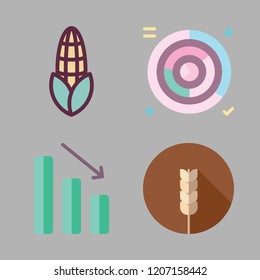 table icon set. vector set about graphics, cereal, graphic and chestnut icon icons set.
