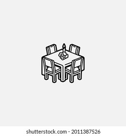Table icon sign vector,Symbol, logo illustration for web and mobile
