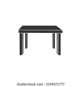 Table Icon Silhouette Illustration. Furniture Vector Graphic Pictogram Symbol Clip Art. Doodle Sketch Black Sign.