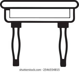 Table icon silhouette vector illustration art isolate white background