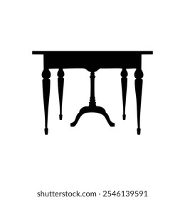 Table icon silhouettes vector design, isolated white background