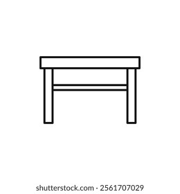 Table icon Simple thin line flat symbol