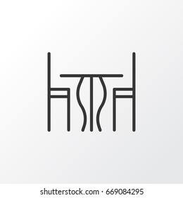 Table Icon Symbol. Premium Quality Isolated Dining Room  Element In Trendy Style.