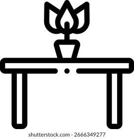 ícone da tabela. Design De Estilo Linear Fino Isolado Em Plano De Fundo Branco