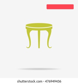 Table icon. Vector concept illustration for design.