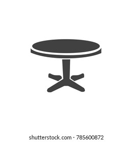 Table icon vector, desk on dinner