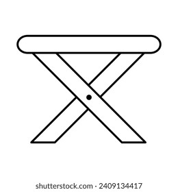 Table icon vector. Furniture illustration sign. Coffee table symbol. Workplace logo.