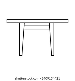 Table icon vector. Furniture illustration sign. Coffee table symbol. Workplace logo.