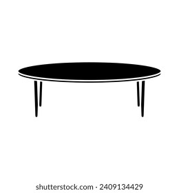 Table icon vector. Furniture illustration sign. Coffee table symbol. Workplace logo.