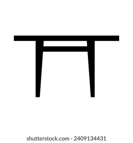 Table icon vector. Furniture illustration sign. Coffee table symbol. Workplace logo.