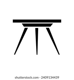 Table icon vector. Furniture illustration sign. Coffee table symbol. Workplace logo.