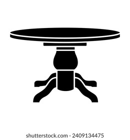 Table icon vector. Furniture illustration sign. Coffee table symbol. Workplace logo.