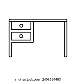 Table icon vector. Furniture illustration sign. Coffee table symbol. Workplace logo.