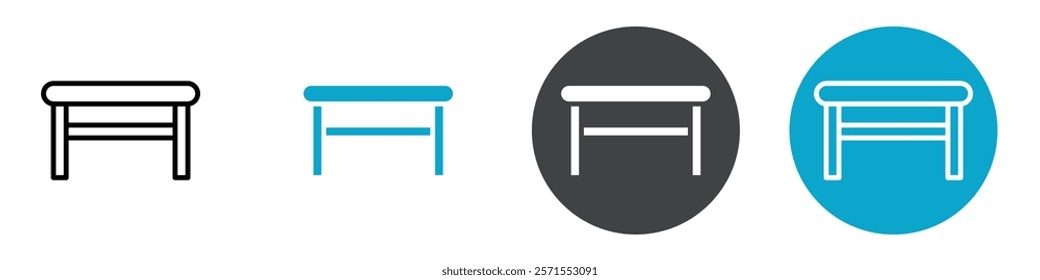 table icon Vector illustration in black