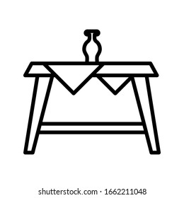 Table icon vector sign and symbols on trendy design
