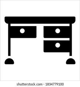 Table icon vector solid style.
