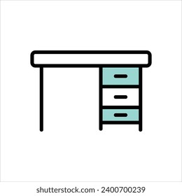  Table icon with white background vector
