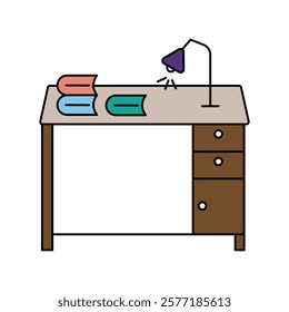 Table icon with white background vector stock illustration
