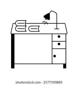 Table icon with white background vector stock illustration