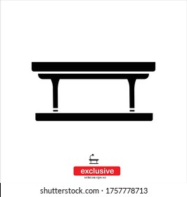 Table Icon.Flat design style vector illustration for graphic and web design.